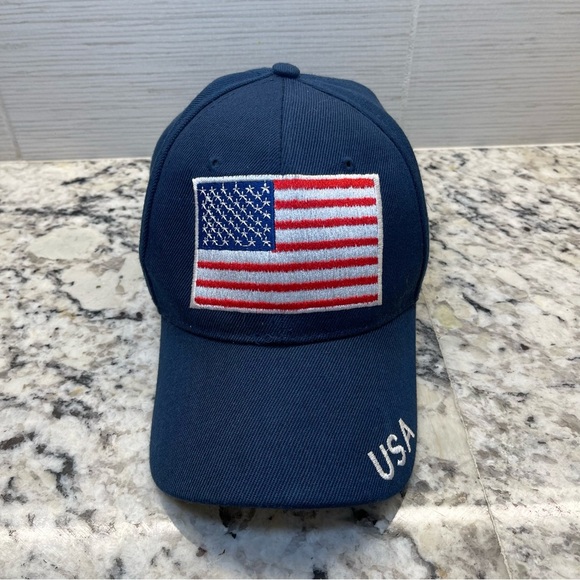 Other - USA Flag Embroidered Navy Cap